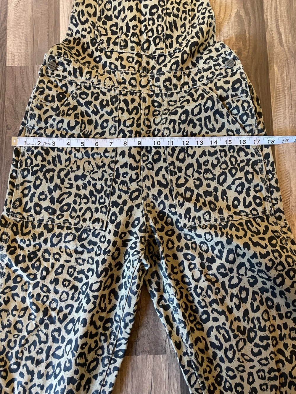Obey UNISEX Leopard-Print Overalls in Tan and Black - Picture 10 of 10